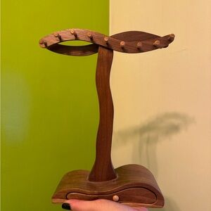 Handmade Wooden Jewelry Stand